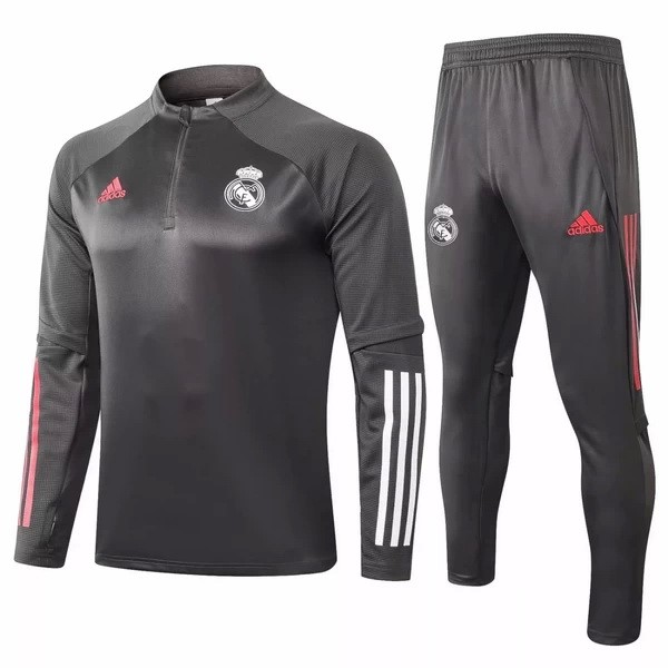 Survetement Football Real Madrid 2020-21 Gris Blanc